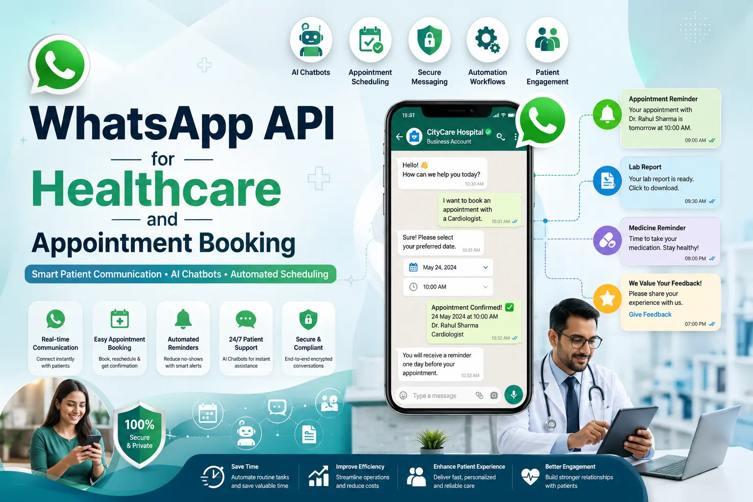 WhatsApp API for Healthcare and Appointment Booking