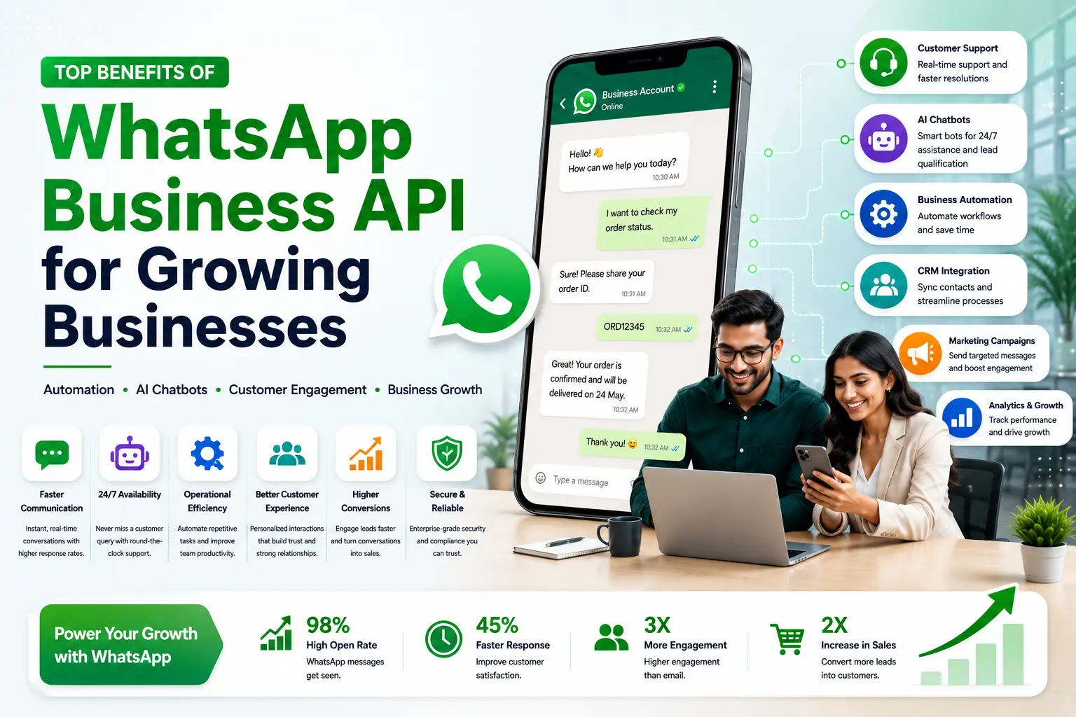 Top Benefits of WhatsApp Business API for Growing Businesses